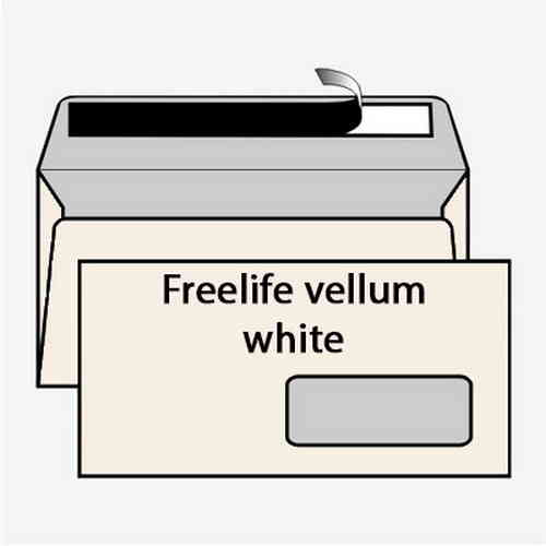 BUSTA 11x22 gr.100 CENTURY FREELIFE VELLUM WHITE FIN/DX STRIP