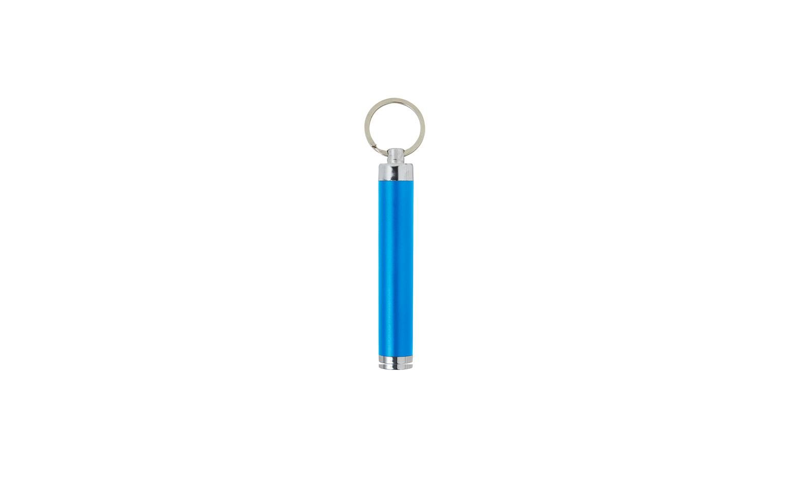 PORTACHIAVI CON MINI TORCIA LED cm. 1,3x8,7 SILVER