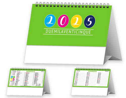 CALENDARIO DA TAVOLO TRIMESTRALE CM.19x14 UNICO COLORE