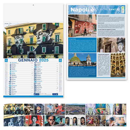 CALENDARIO NAPUL E' 12 FOGLI 28,8x47 UNICO COLORE