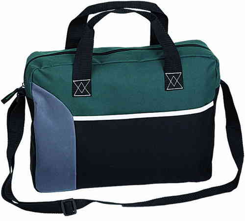 BORSA PORTADOCUMENTI INPOLIESTERE CM.39x29,5x8,5 VERDE