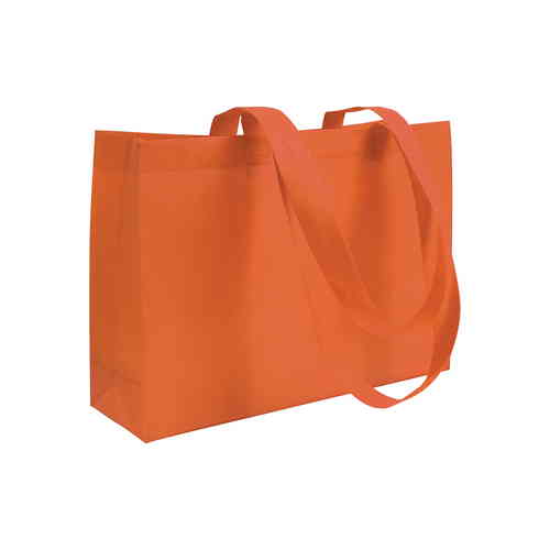 SHOPPER IN TNT gr.70 CON SOFFIETTO CM.35x25x10 VERDE MELA