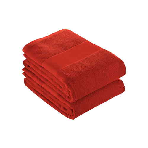 TELO IN SPUGNA DI COTONE 100% gr.350 cm. 50x100 ROSSO