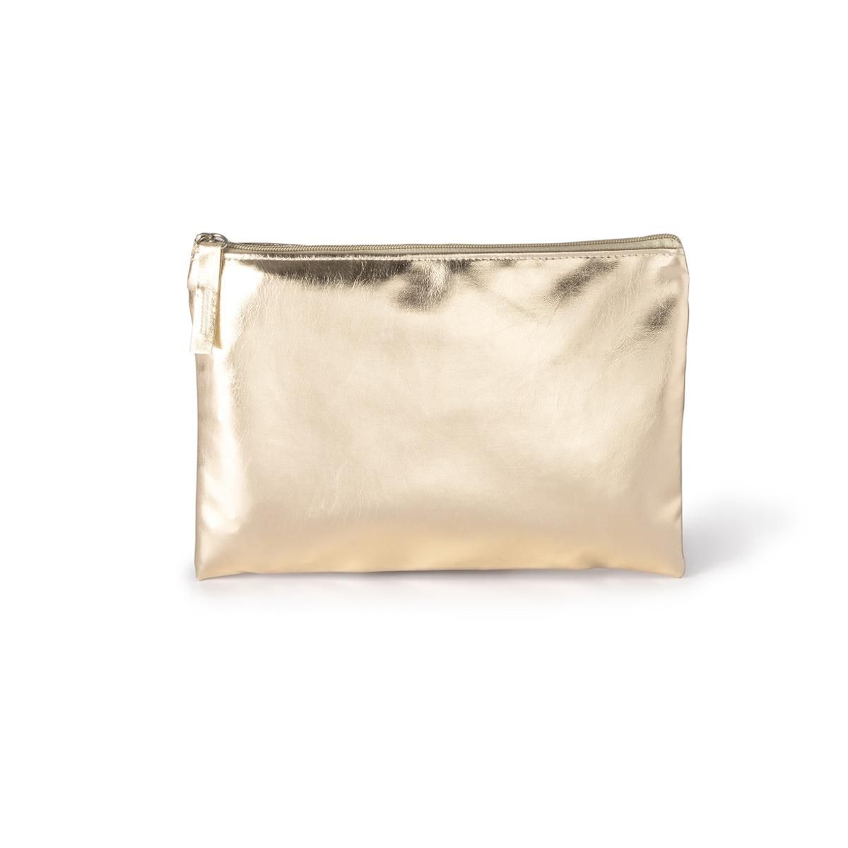 BEAUTY CASE IN PELLE LUCIDA CM. 21x15 SILVER