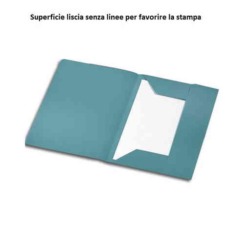 CARTELLINA ZAFFIRO 25x35 3 LEMBI AZZURRO SENZA LINEE