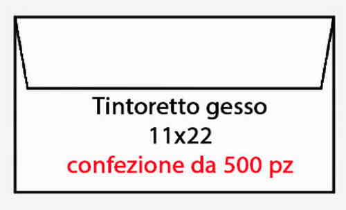 BUSTA 11x22 gr.95  MARTELLATA BIANCA TAGLIO QUADRO