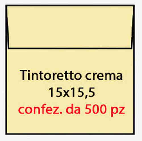 BUSTA 15,5x15,5 gr.95 MARTELLATA AVORIO TAGLIO QUADRO