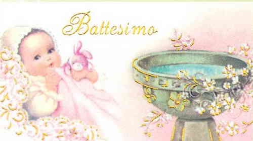 BIGLIETTO PER BOMBONIERA BATTESIMO (F)