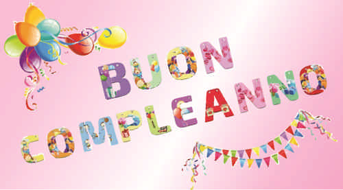 BIGLIETTO PER BOMBONIERA BUON COMPLEANNO