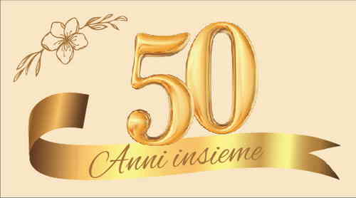 BIGLIETTO PER BOMBONIERA 50° ANNIVERSARIO
